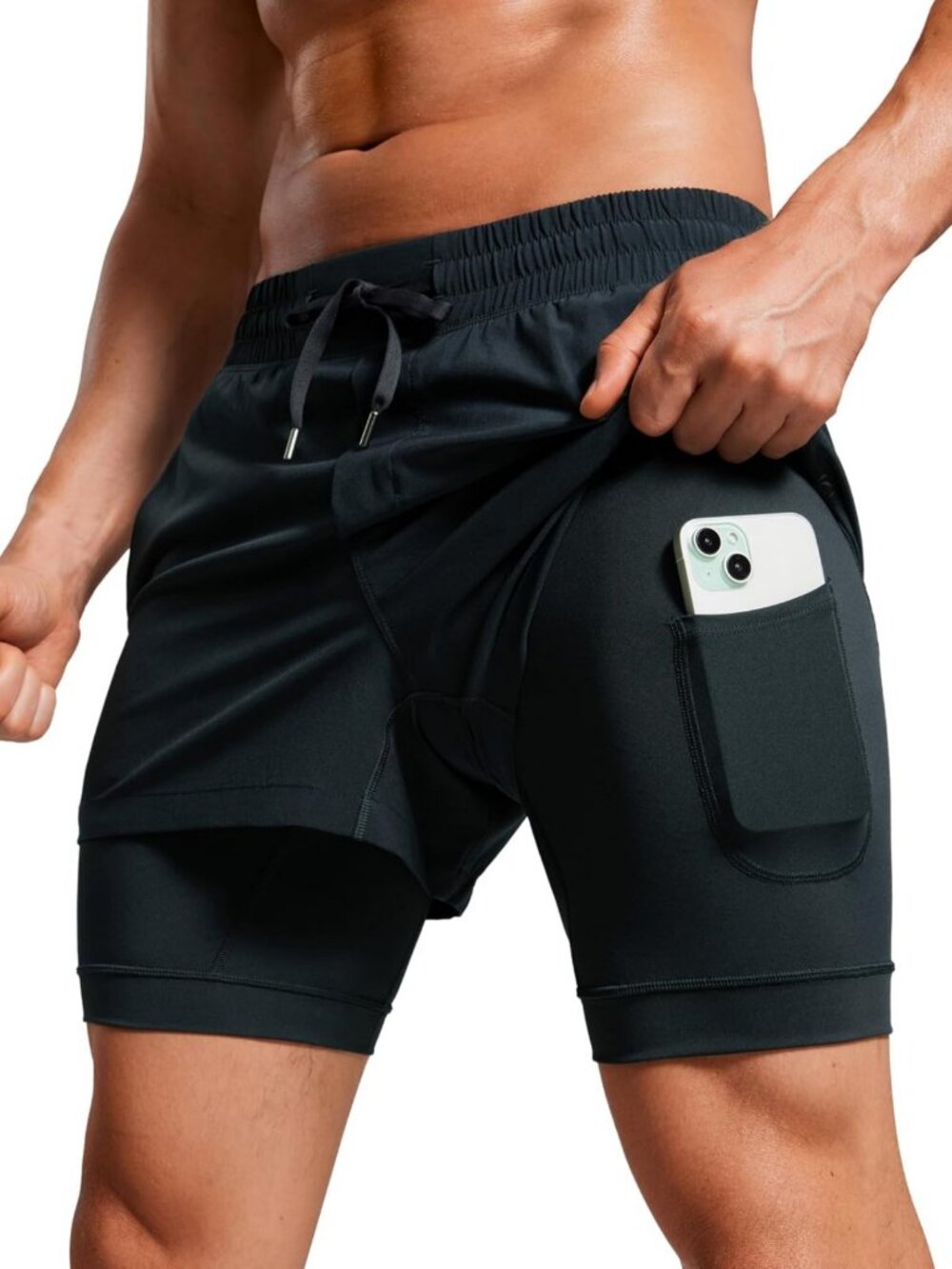 2-in-1 Running Shorts with Long Liner - 3.5'' Athletic Workout Gear